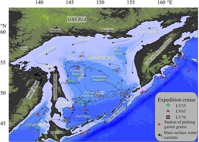 Spatial Distribution and Provenance of Detrital Minerals of Surface Sediment in the Okhotsk Sea